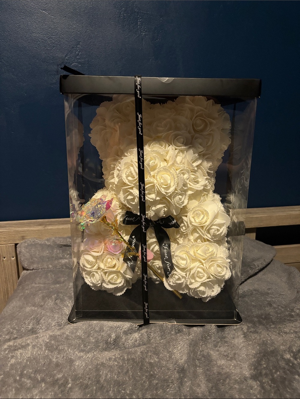Luxury Cream Rose Bear by
